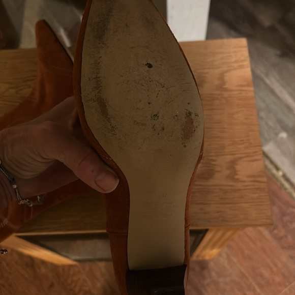 Anthropologie Silent D Taites Cowboy Boots Kitten Heeled Boots Taupe Size 40 - Picture 13 of 13